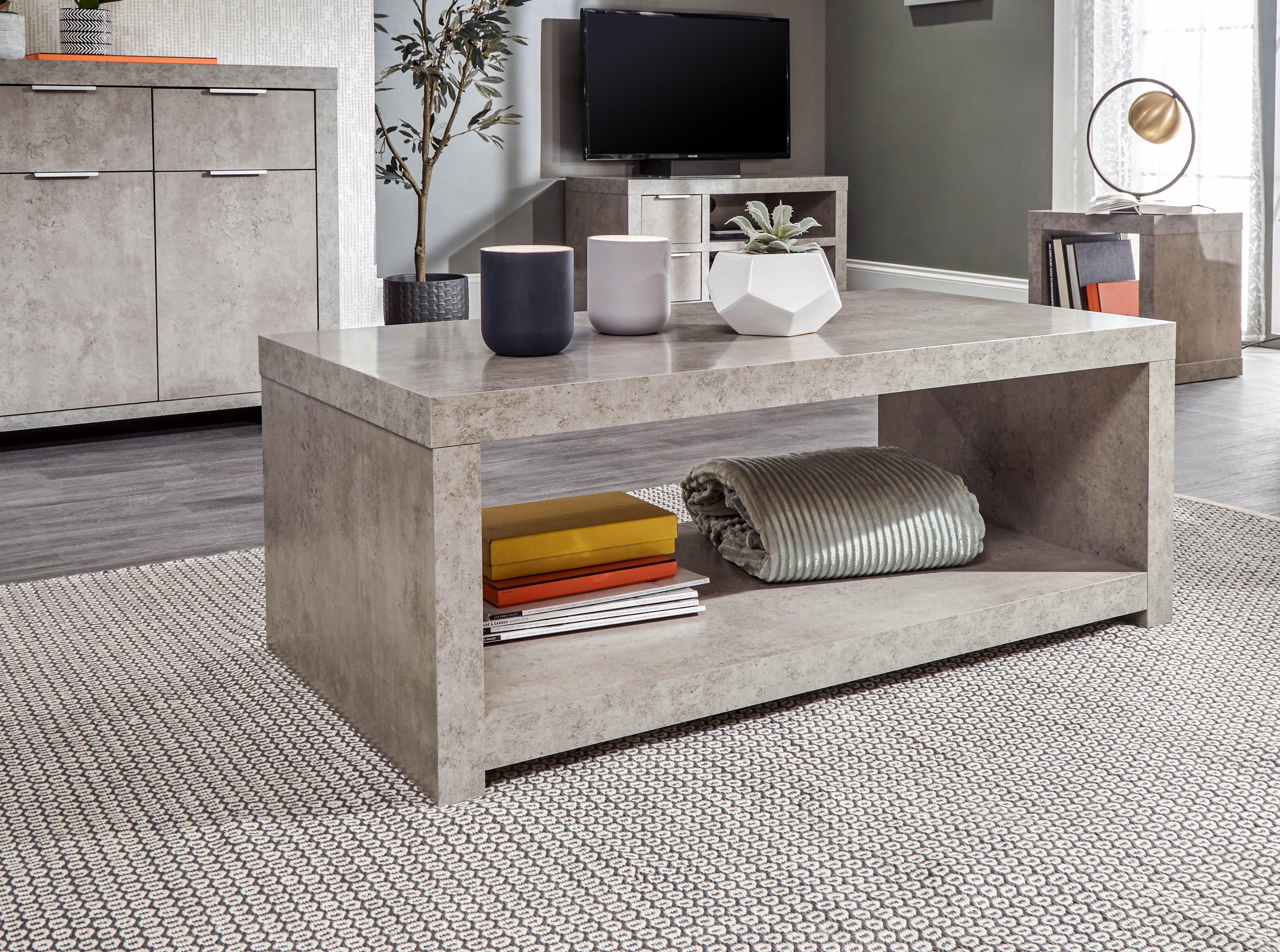 Bloc Coffee Table with Shelf
